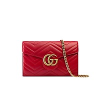 [스페셜오더]GUCCI-443122 1000 구찌 GG 마몽 블랙 마틀라세 쉐브론 미니 체인백