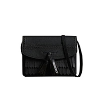 [스페셜오더]BURBERRY-40683441 버버리 송아지 가죽 브로그 프린지 디테일 마호가니 레드 크로스바디 백