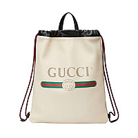 [스페셜오더]GUCCI-494053 8163 구찌 블랙 가죽 구찌 로고 드로우스트링 백팩